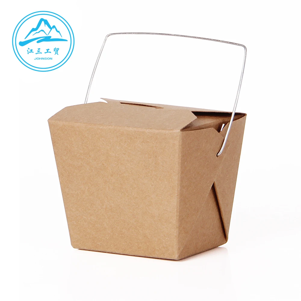 Takeout Con54 Ozr Chinese Custom Printed 16oz 26oz 32oz Disposable Kraft Paper Packing Material Food Container Customized Color