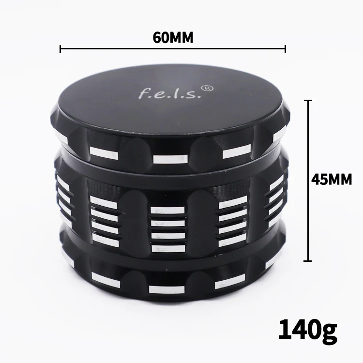 Измельчитель для трав 2,5 дюйма, 4 шт., черный алюминиевый измельчитель для специй, аксессуары для курения со скребком для пыльцы