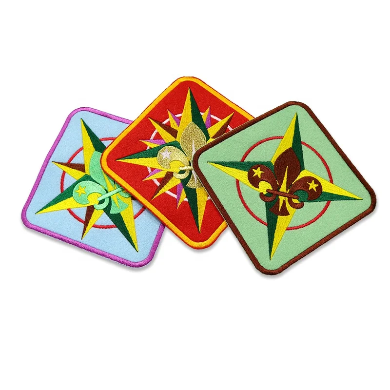 Wholesale Custom Scout Patches Iron On The Boy And Girl Scout  Embroidery Patches For Clothing