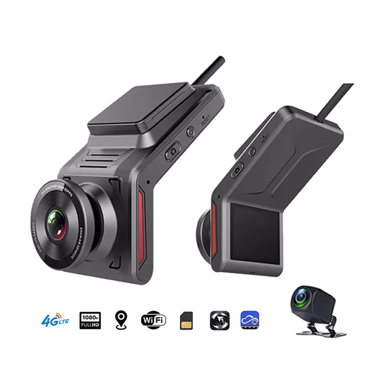 4g car recorder WIFI HD 2-inch hidden GPS positioning dual lens 1080P night vision  dash cam DVR  24H Parking Monitor