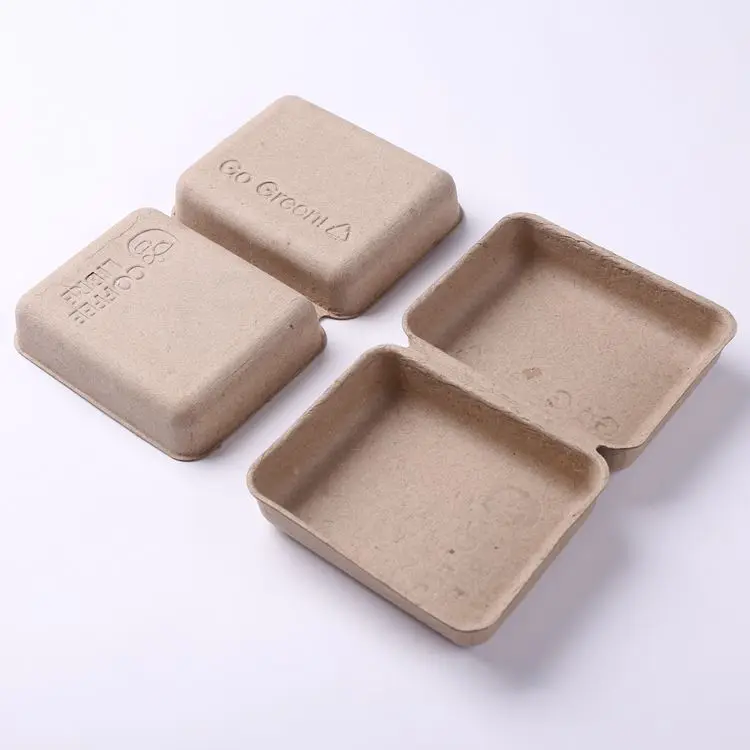 Biodegradable Recyclable Paper Packaging Box Pulp Box Custom Molded Pulp Packaging Pulp Soap Box Packing