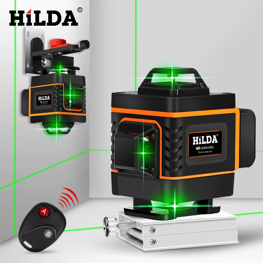 4D Green Self-Leveling 360 Degree Horizontal&Vertical 16 Lines Laser