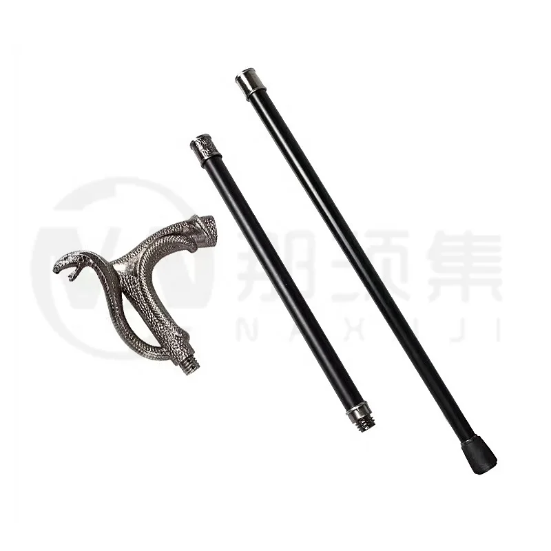 Creative Snake Head Luxury Metal Wand Festival Party Decoration Cosplay Props Double Detachable Gentleman Wand