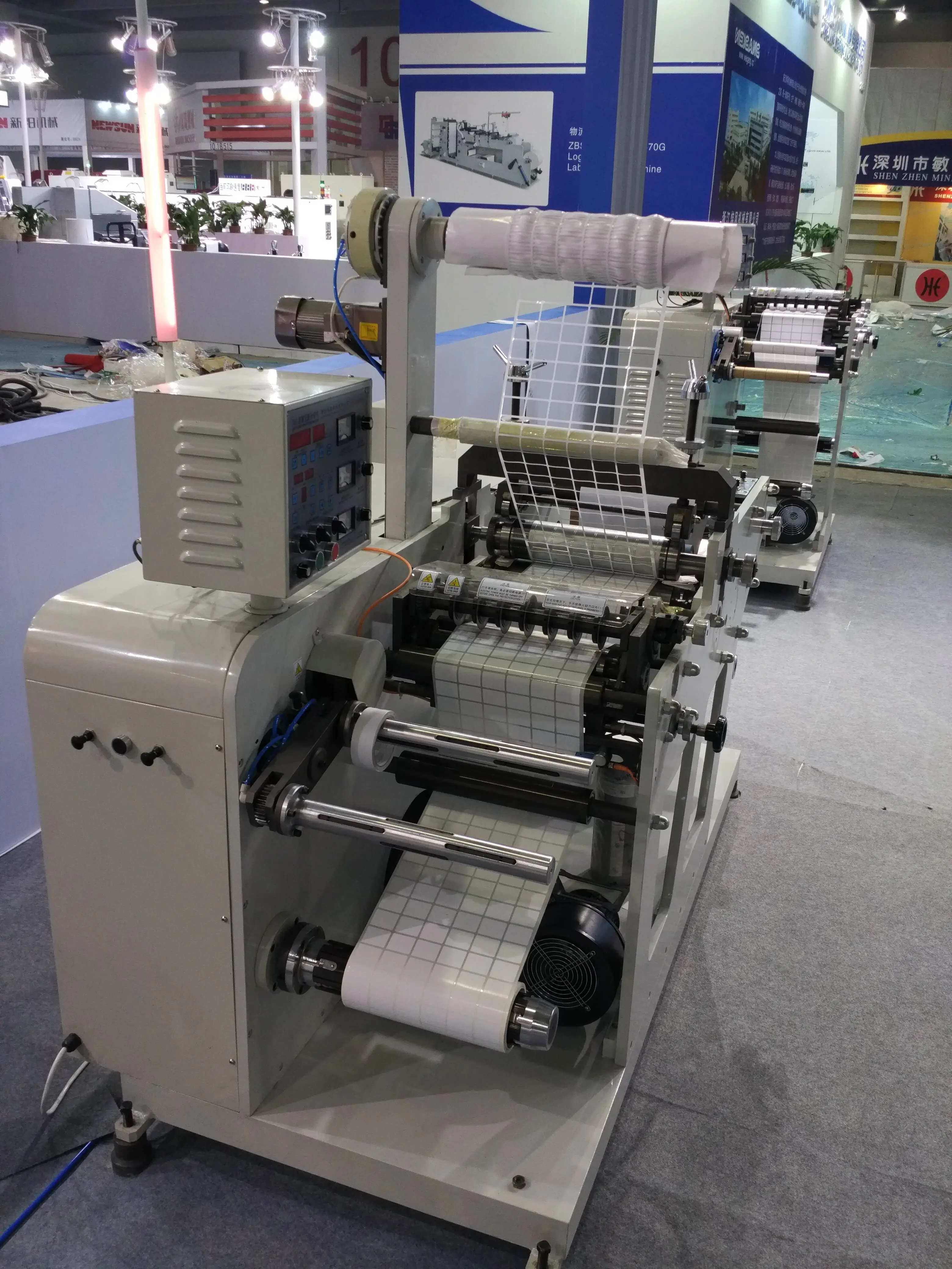 High speed automatic rotary die cutting and  slitting machine