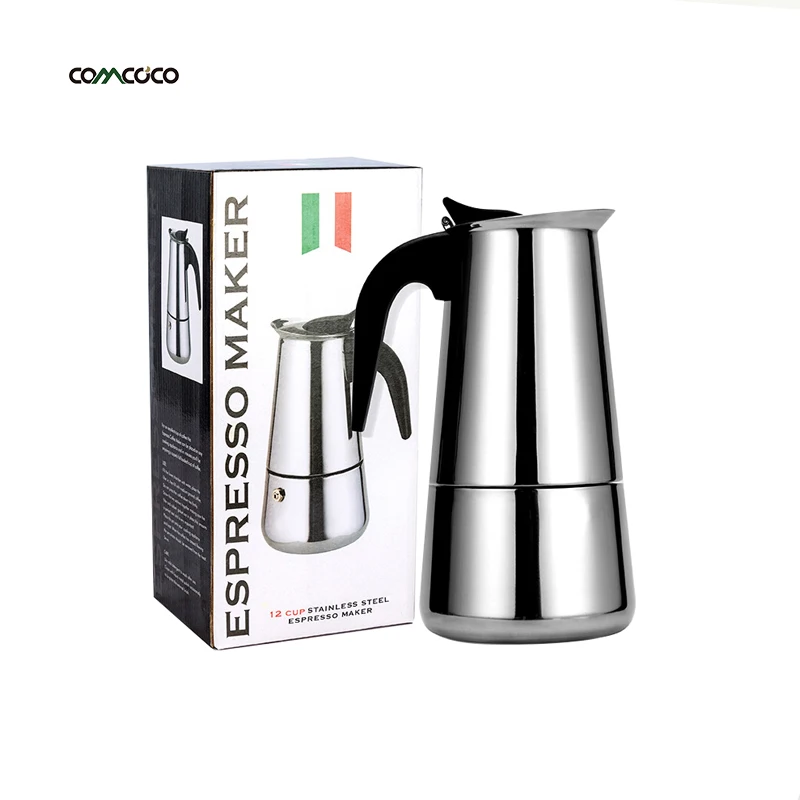 OEM Olla Mesin Kopi Cafeteira Italian Stovetop Coffeemaker Stainless Steel Coffee Mocha Espresso Mokapot Maker Moka Pot