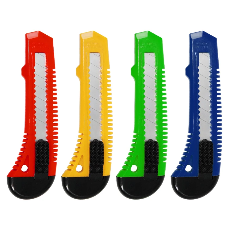 Заводская поставка высокое качество дешевая пластиковая ручка универсальный нож школа офис 18 мм