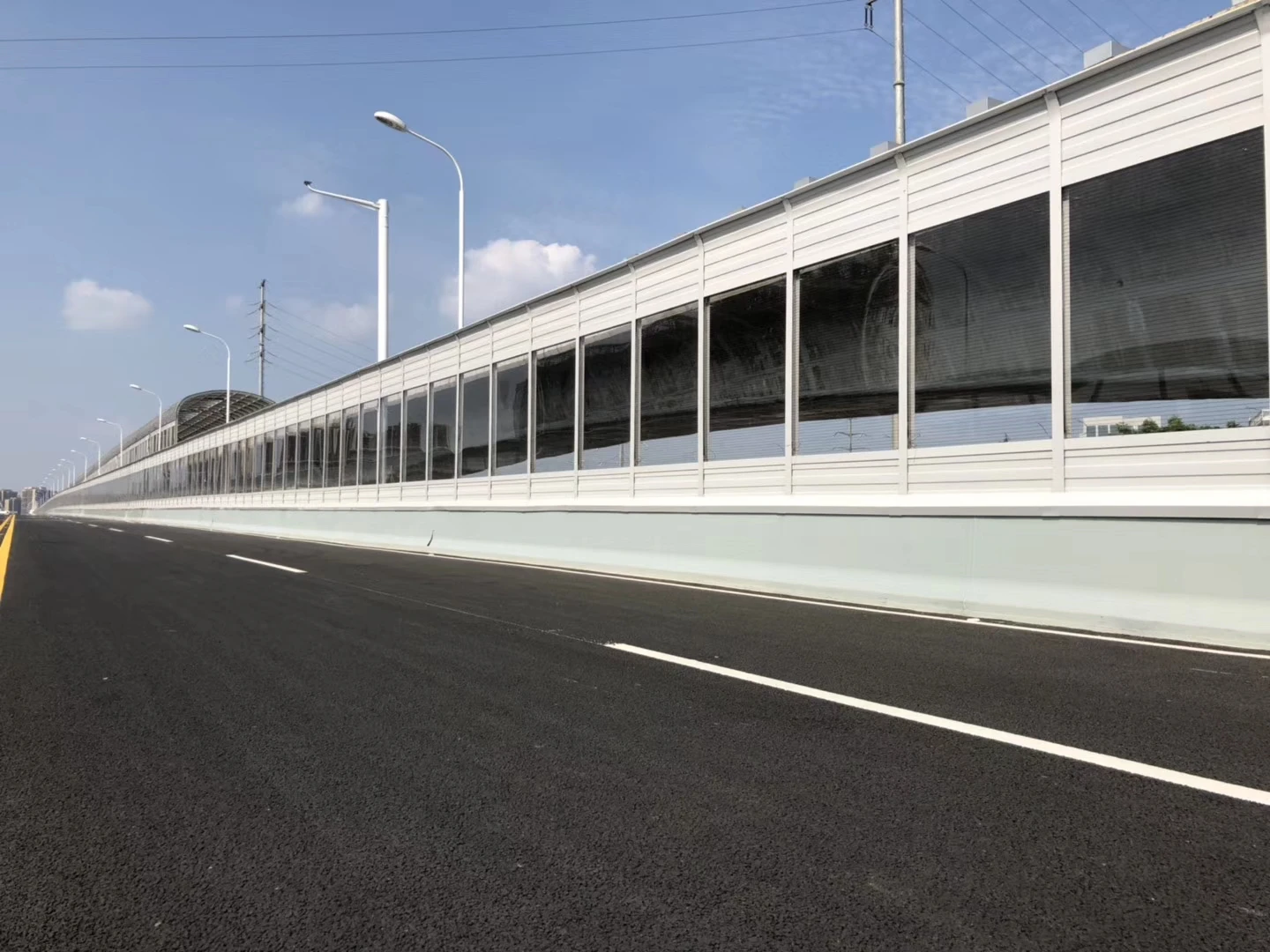 Anti-noise polycarbonate plastic solid panels Highway Sound Barrier Fence For Construction