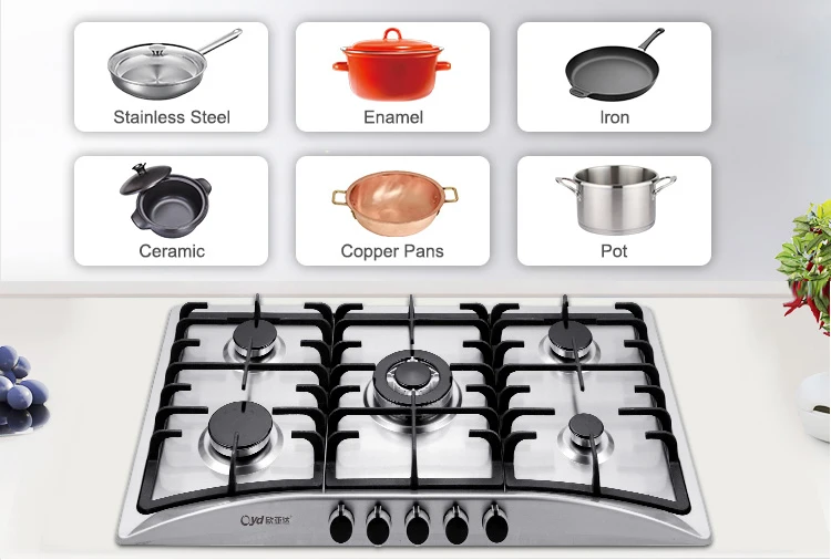 custom or standard cooking combi stove built-in knob competitive price green cook 3gas 1electric  burners gas hob  gas stove