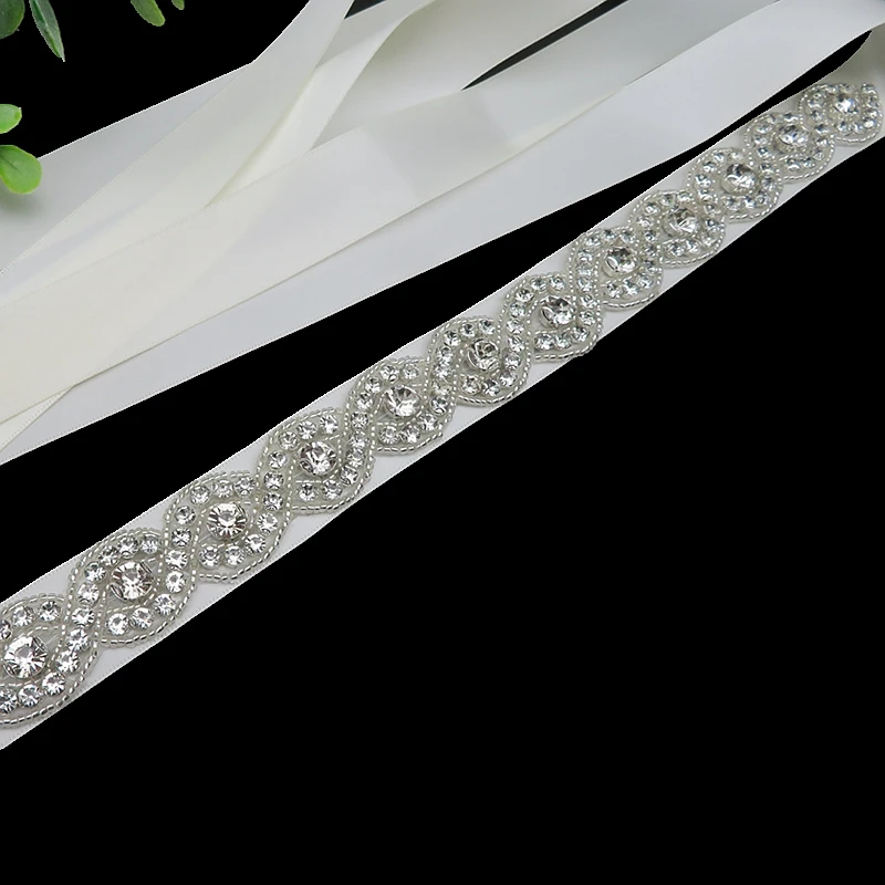 
Wholesale Vintage Bridal Crystal Bead Decorative Rhinestone Applique Fancy Wedding Dress Sash Belt 