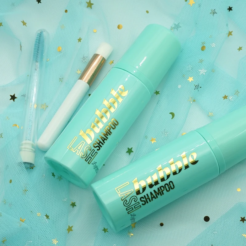 Tear Free and Vegan Friendly Private Label Lash Extension Foam Cleanser With Brushes Lash Bath Daily Eye Lash Wash Shampoo