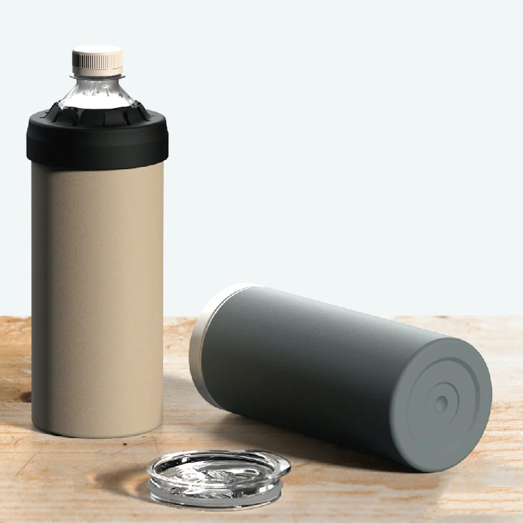 New Japan 24oz Cola Can Cooler Beer Holder Stainless Steel Cold Keeper Coke Cans Vacuum Insulated For Slim Skinny Bottle Double