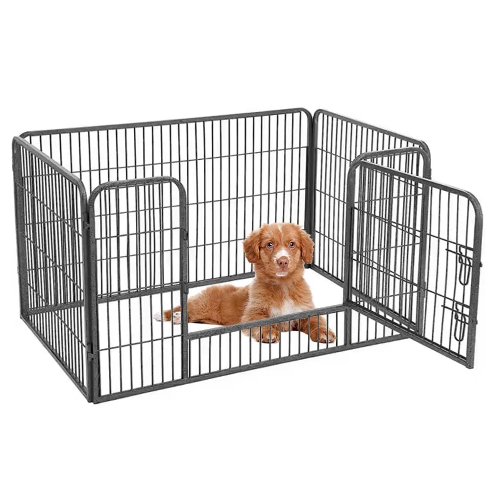 4 панели высокопрочная металлическая трубка уличная собачья будка ограждение для домашних животных манеж