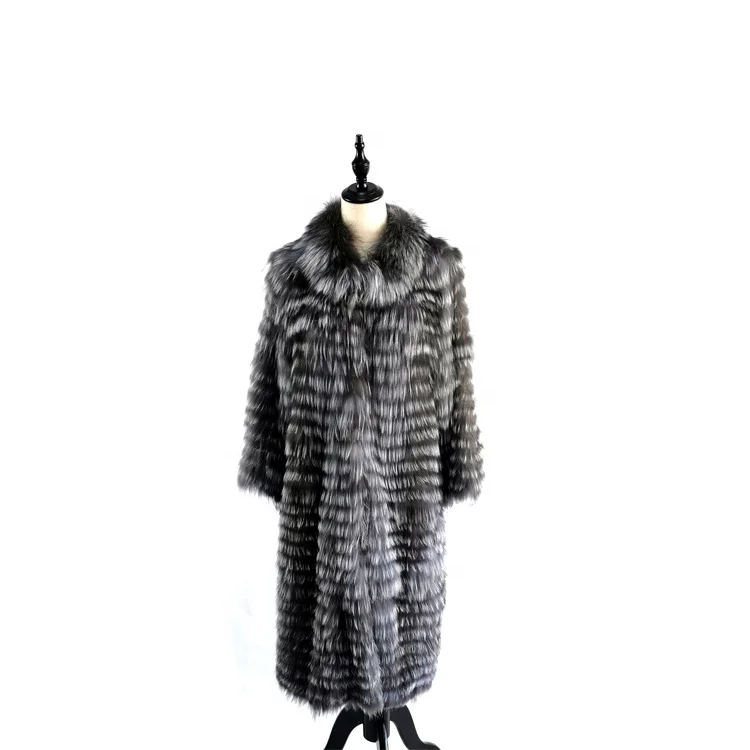 New Fashionable Style Real Knitted fox fur  Coat Women
