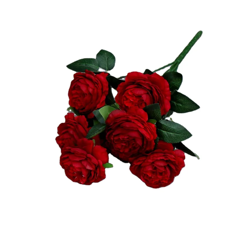 7 heads of Peony Bouquet fake flower arrangement wedding hotel props decoration Artificial Flower