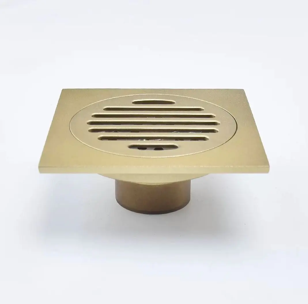 Hot Sales Brass Floor Drain Mondeway Kitchen and Bathroom 4 Color Drain 10*10cm square
