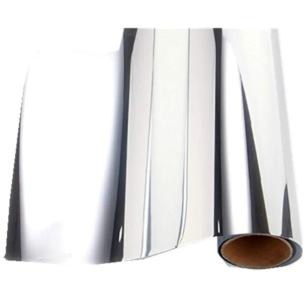 YIYAO self-Adhesive Mirror-Like Reflective Chrome Silver Vinyl Wrap Sticker Decal Film