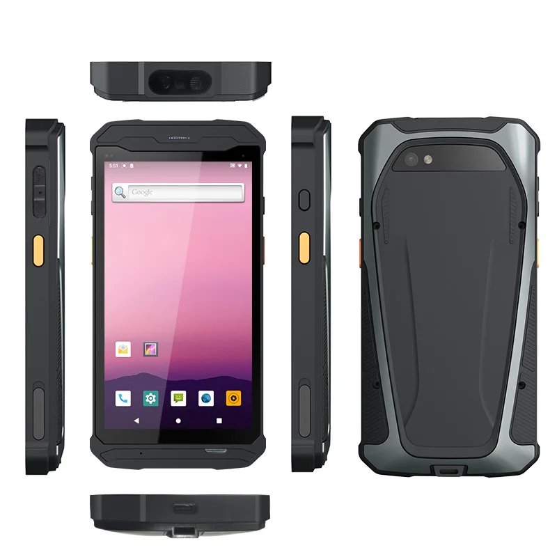 Сенсорный экран 4 ГБ + 64 Android беспроводной защищенный Wi-Fi UHF RFID Reader 1D 2D Портативный сканер штрих-кода для сбора данных ручной КПК