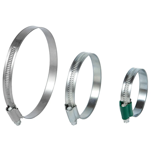 High quality W2 Inner side toothless british type hose clamp with color housing