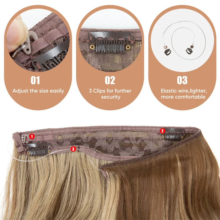 18inch 22 inch Synthetic Wavy Clip in Hair Extension Clips Hair Extension Heat Resistant Fiber 4 Clips one Piece 12 Colors