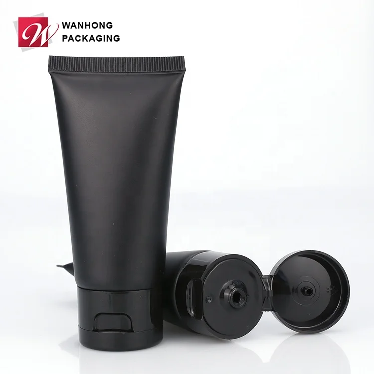 
Factory Poly Customized 100ml Black Cosmetic Soft Tube, Cheap Plastic Tube For Cosmetic Face Wash 