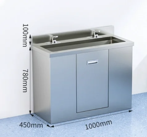 Koda-304 stainless steel purification workshop wash basin sink operating room automatic sensing foot faucet cleaning pool