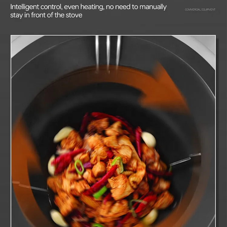 Restaurant Canteen Hotel Kitchen 360mm Iron Pot Automatic Stir Frying Cooking Robot Machine