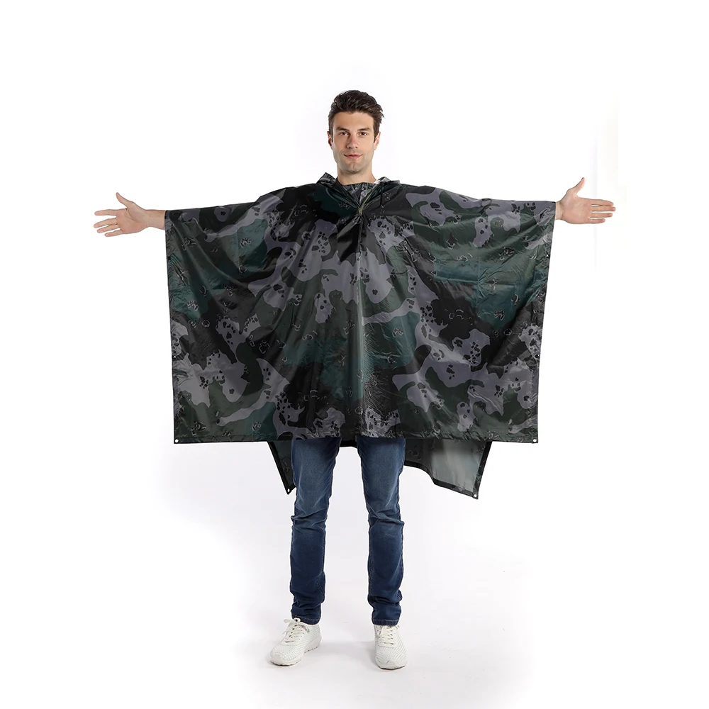 Manufacturer American popular ponchos raincoat waterproof fabric rain coat for outdoor