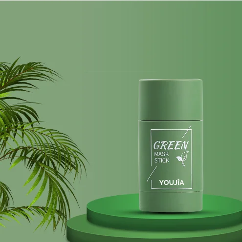 Hot sell Green Tea Mud Stick Mask Oil Control Shrink Pores Anti Acne green tea masking stick with Supplied by manufacturer