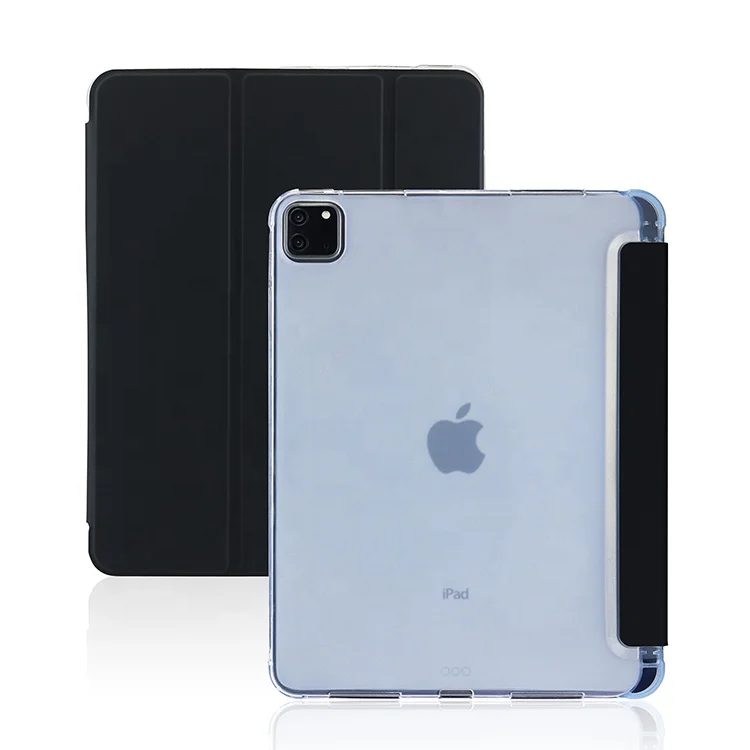Shockproof Tri-Fold Back Cover for iPad 10.2/10.5 Case Transparent Clear Back Shell for iPad 10.9 air 4/5 Cases Tablet