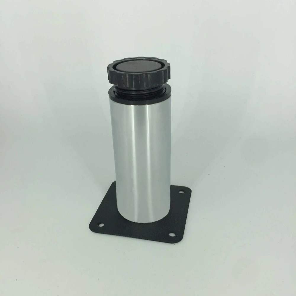 Cheap straight tube iron material grey color sofa leg cylindrical shape aluminum sofa accessories legs