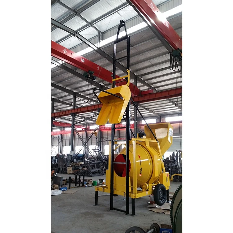 JZC350DHL 350L lifting Self Loading misturador de cimento Betonniere Diesel Engine  Concrete Mixer Cement Machine With Ladder
