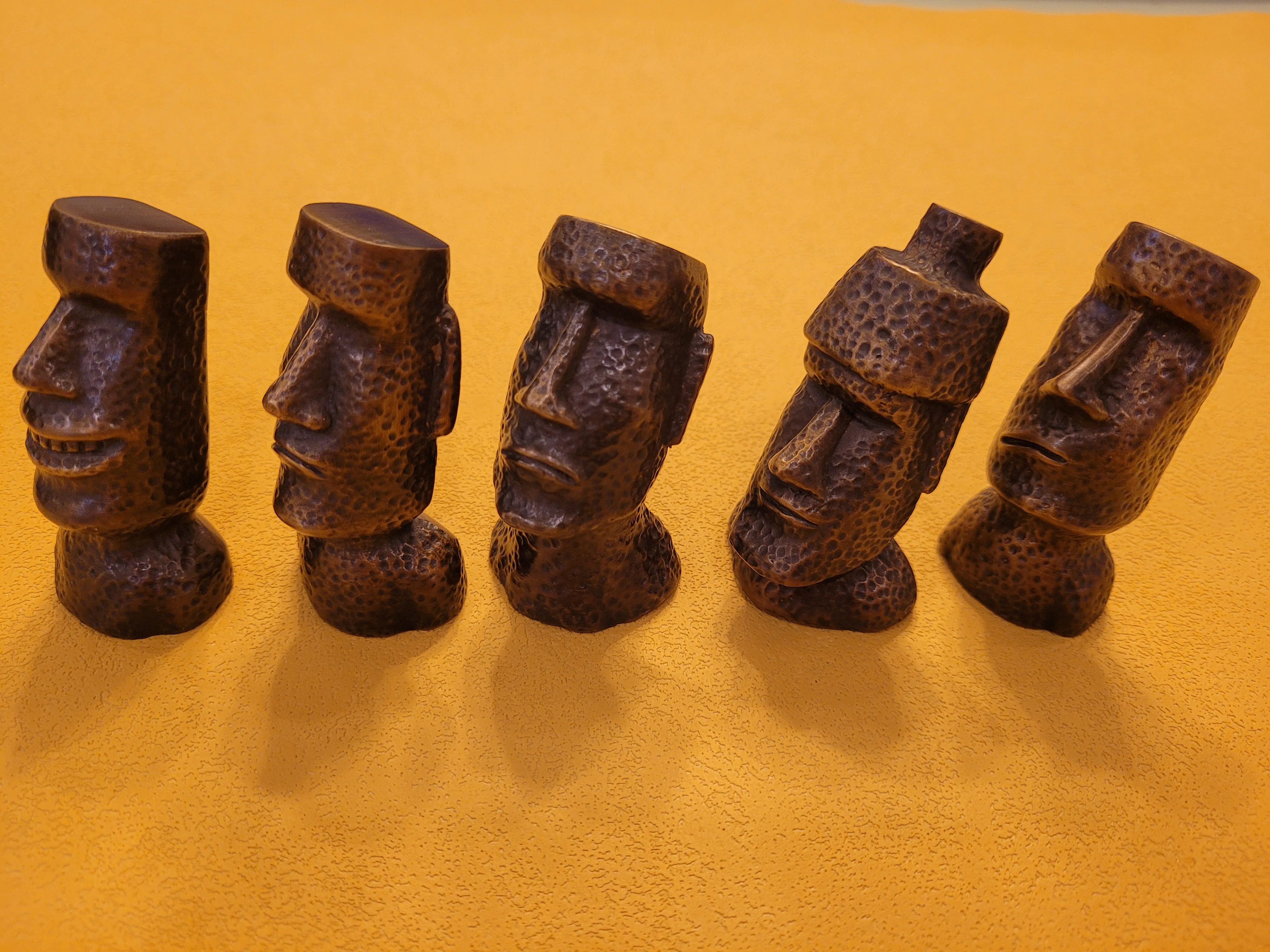 Brass home decoration Easter Island statue Copper art craft