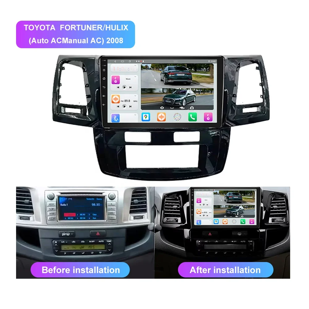 Jmance 9 inch 8 cores Android car dvd player radio video Stereo navigation system for Toyota fortuner 2008 Car Accessories