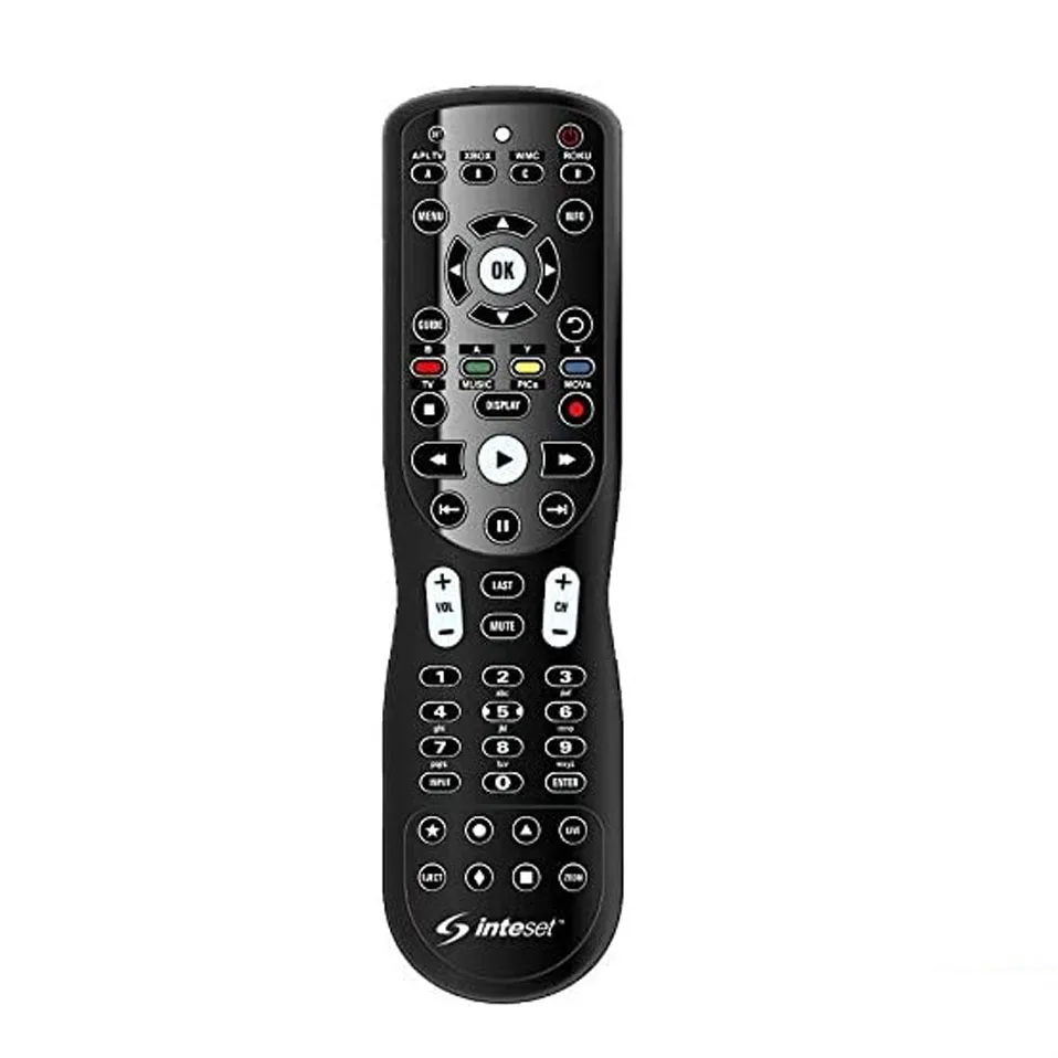 Inteset INT-422 4-in-1 Universal Backlit IR Learning Remote for Apple TV Xbox One Roku Media Center