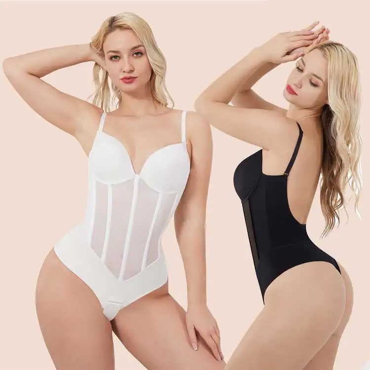 Hexin High Waist Slimming Wholesale Back U Design Comfy Compression Shapewear With 5 Steel Bones