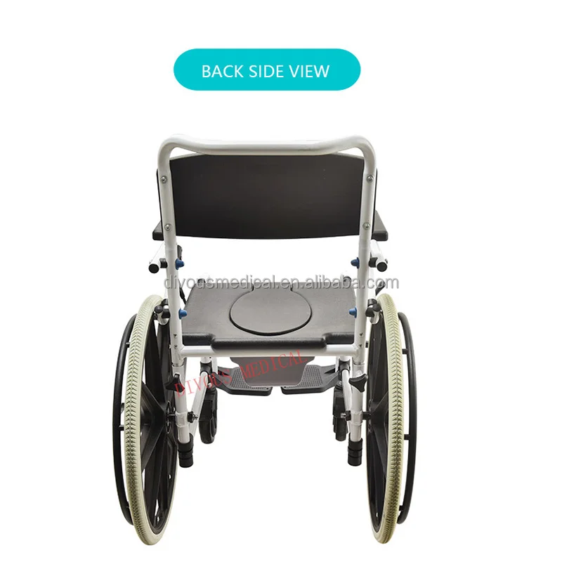 New Multi-function Lightweight Foldable Manual Wheelchair With Toilet Shower Chair For Disabled Home Care