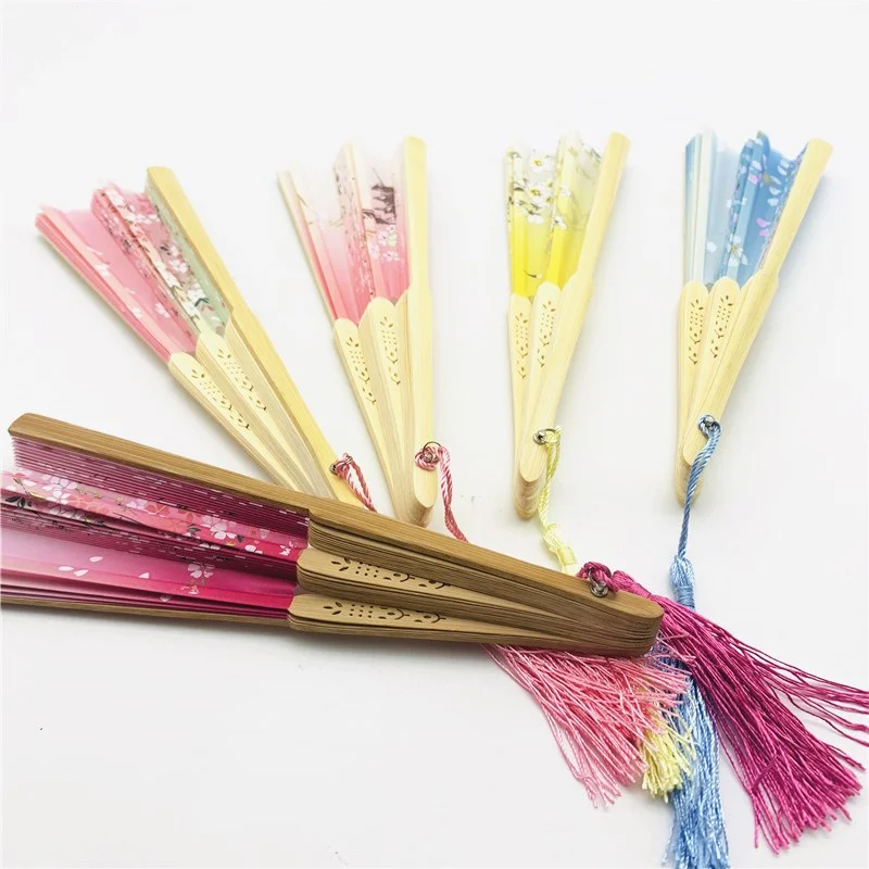 Promotion Gift Bamboo Fans Designs Fashion High Quality Personalized Print Paper Hand Fans