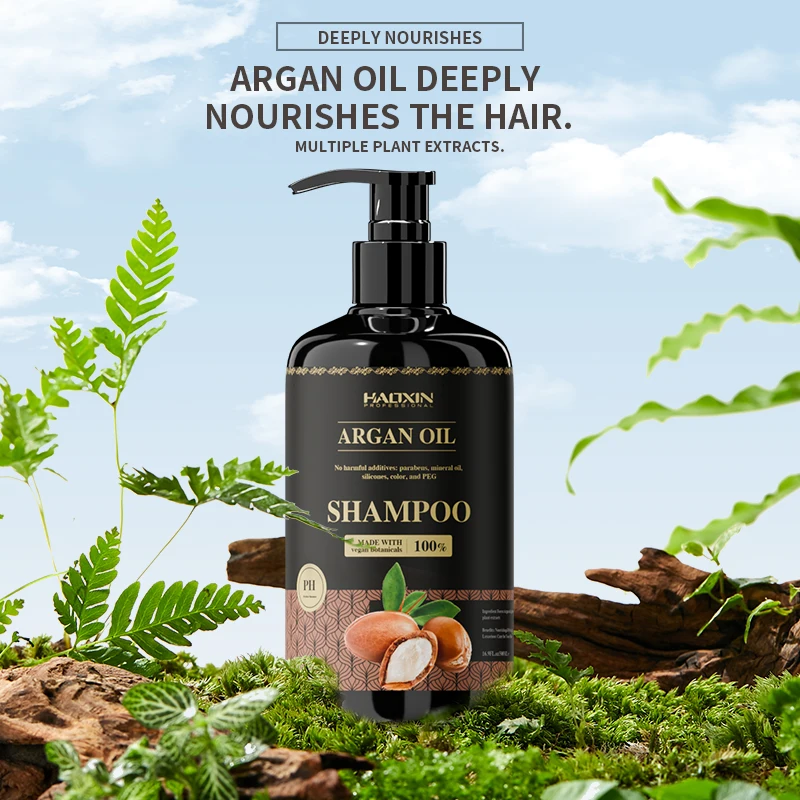 Factory herbal men women argan oil care shampoo natural eco private label clean oily hair dandruff anti hair fall shampoo