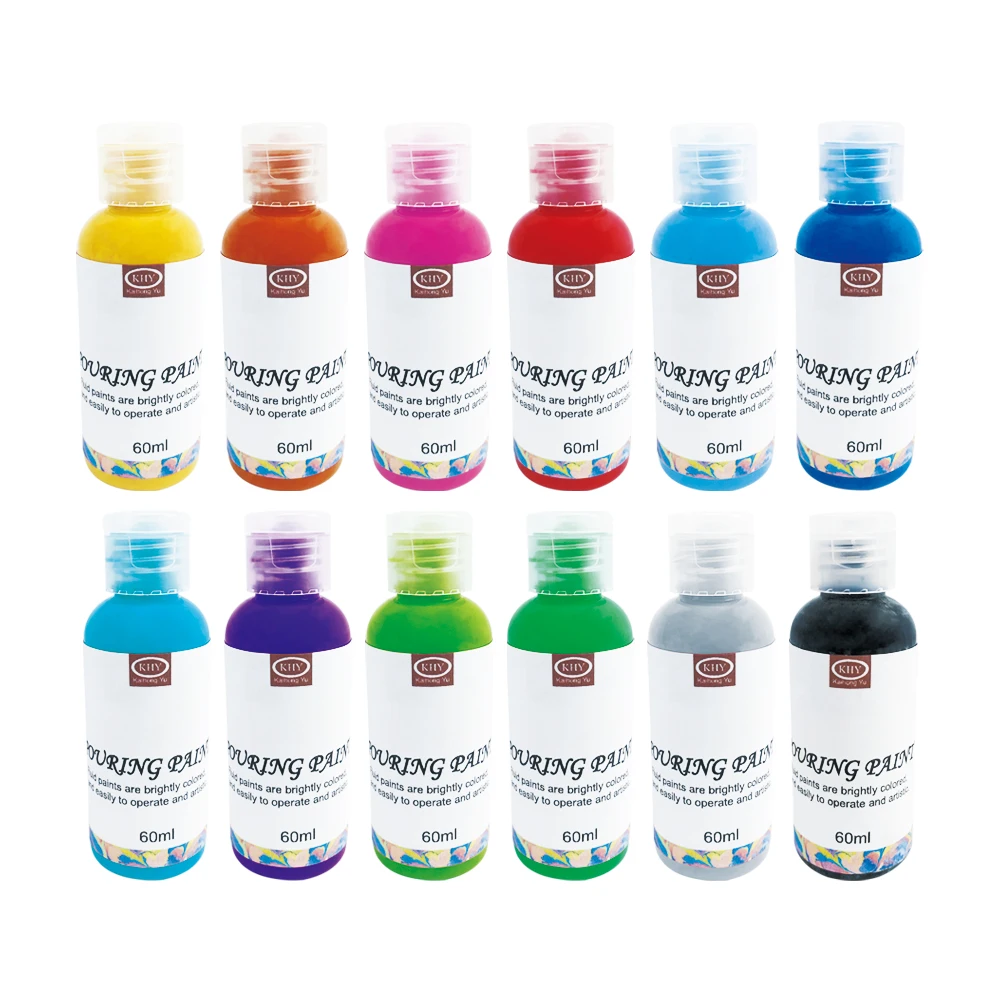 
Art Supplies with Silicone Oil Strainers for Canvas Wood DIY Art Pouring Acrylic Paint Set 