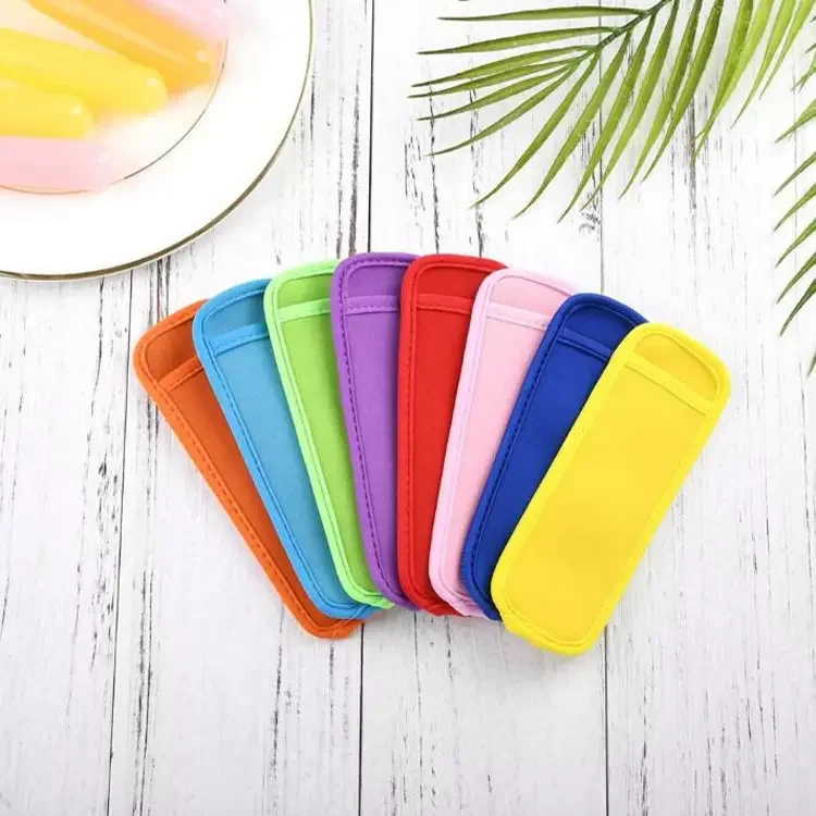 Hot Sale Amazon Neoprene Insulated Solid Color Popsicle Neoprene Icicle Retainer Sleeve