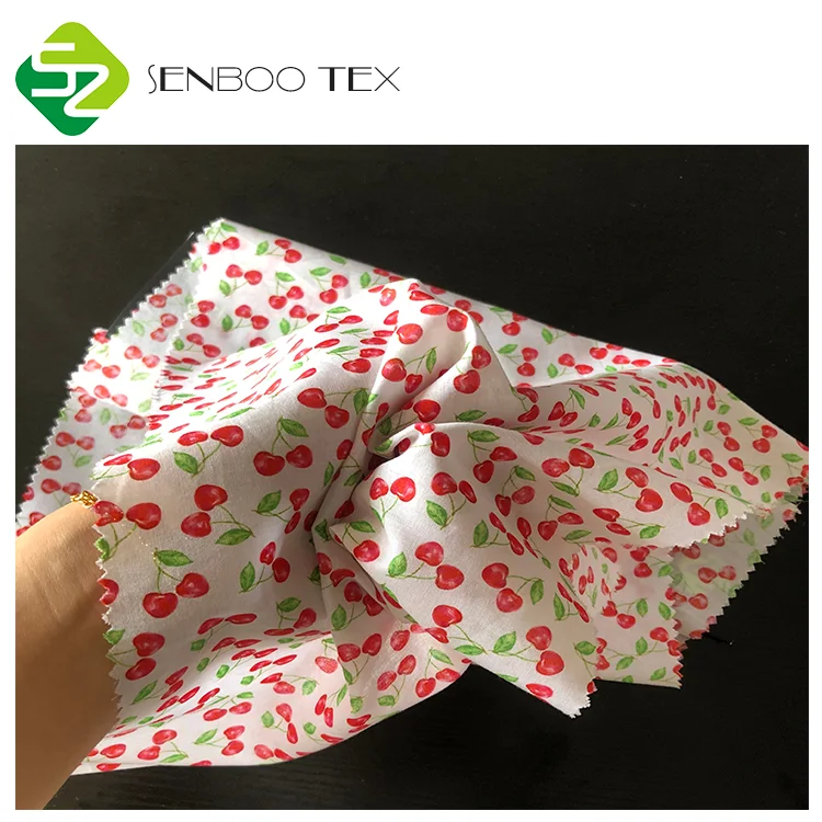 Custom digital print organic cotton voile fabric 90*88 density prints certified by