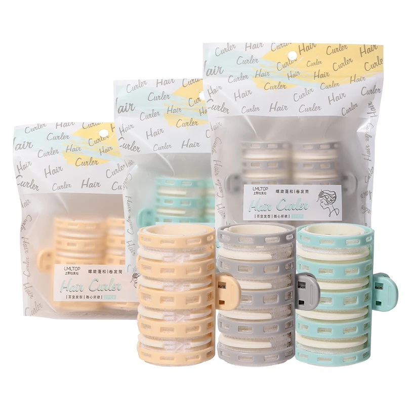 LMLTOP 2pcs Fluffy Bangs Hair Curler Set C269 DIY Wave Nylon Hair Salon Hairdressing Plastic Hair Roller With Pins