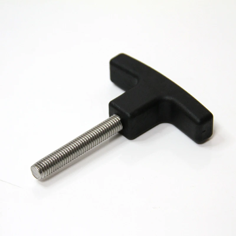 black nylon plastic industrial machinery T-knob wing type furniture handle