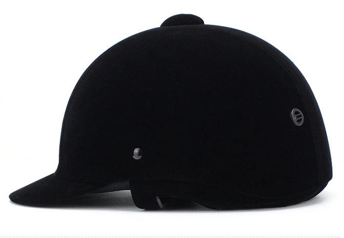 Unisex Classic Velvet Riding Helmet Horse Equipment Cycling Protection Cap 54-62cm Adjustable Equestrian Helmet