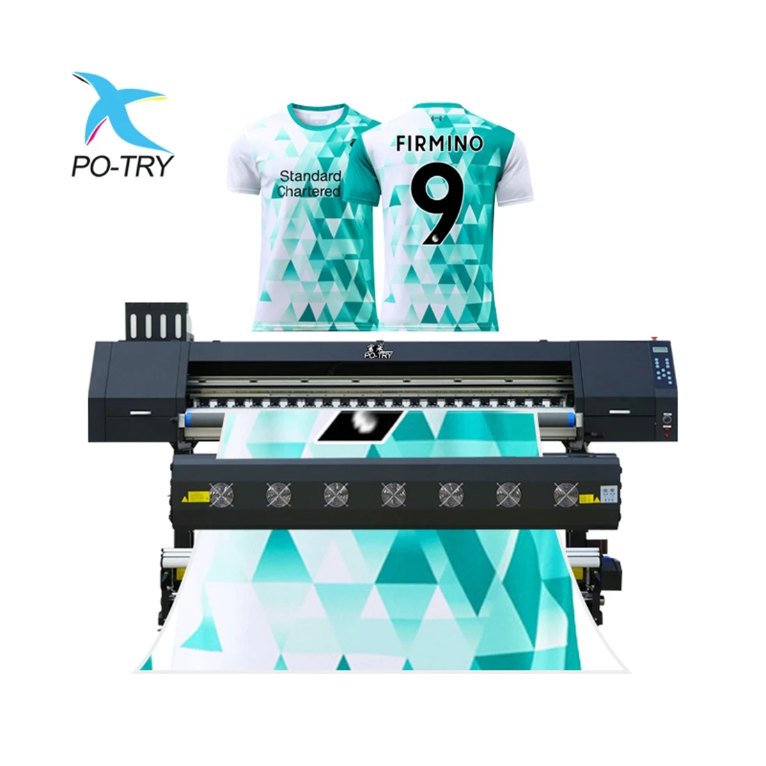 PO-TRY latest model BC series 1.6m/1.8m 4720 large format sublimation paper printer/fabric sublimation printer