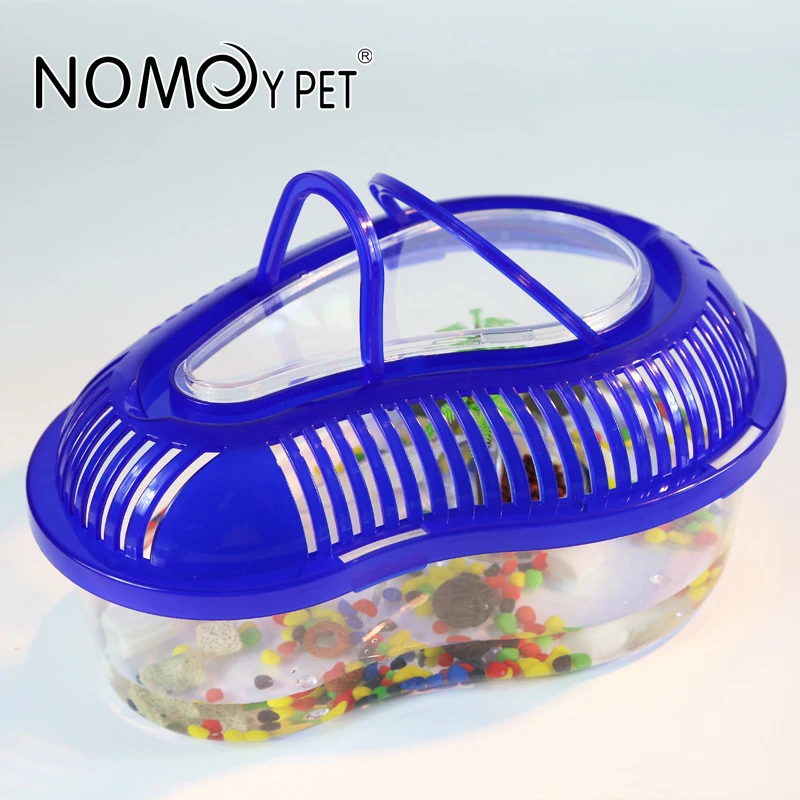 NOMOY PET высококачественный переносной пластиковый контейнер для рыб среднего размера с ручкой