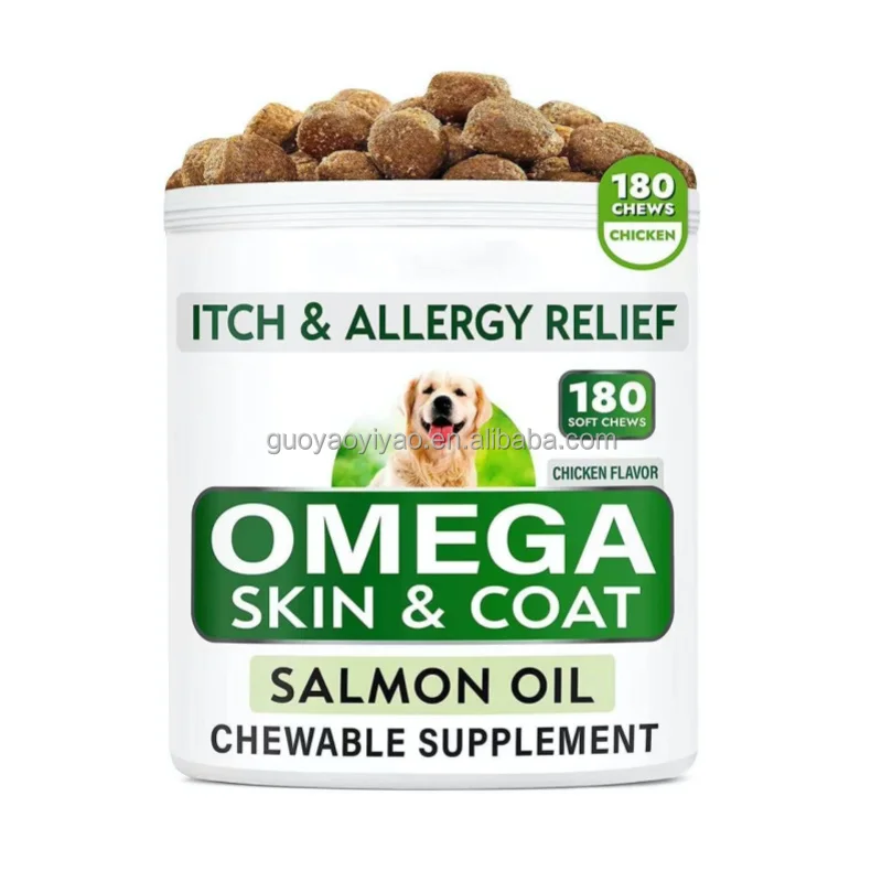 OEM Skin & Coat Supplement for Dogs Omega 3 for Dogs Fish Oil Salmon Dog Treats