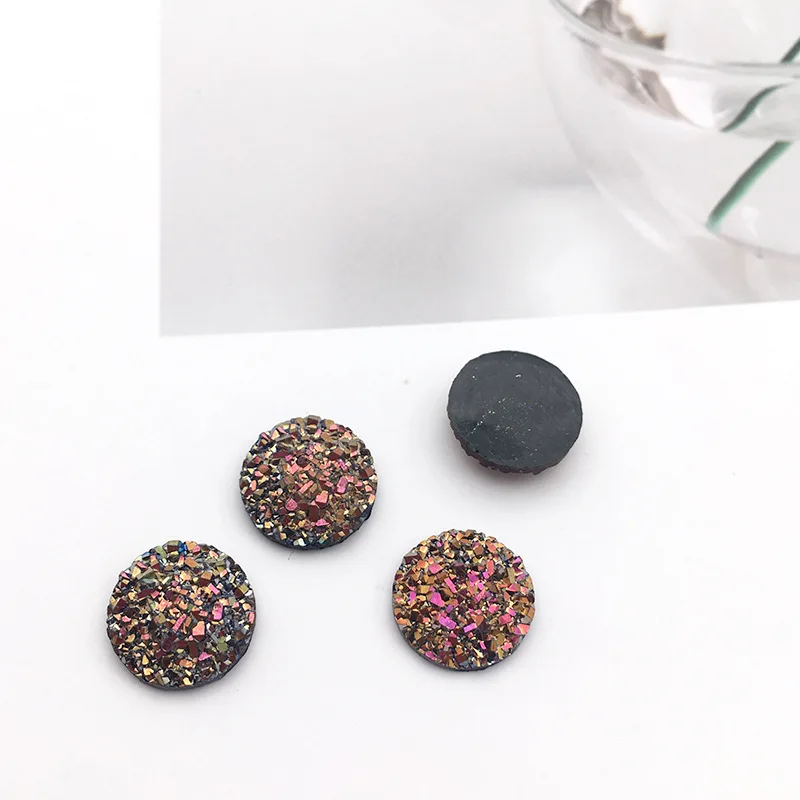 Полимерные круглые кабошоны Drusy из искусственного кварца 12 мм