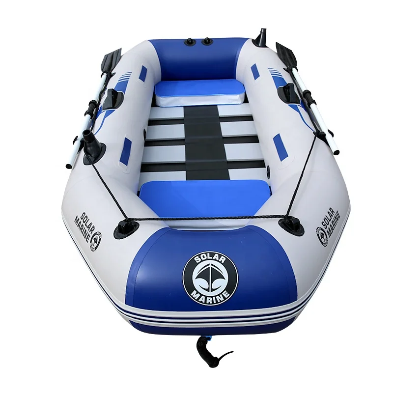 Hard bottom Inflatable Boat for Adult 9Ft Raft Inflatable 4 Person Boat for Adults Fishing Boat