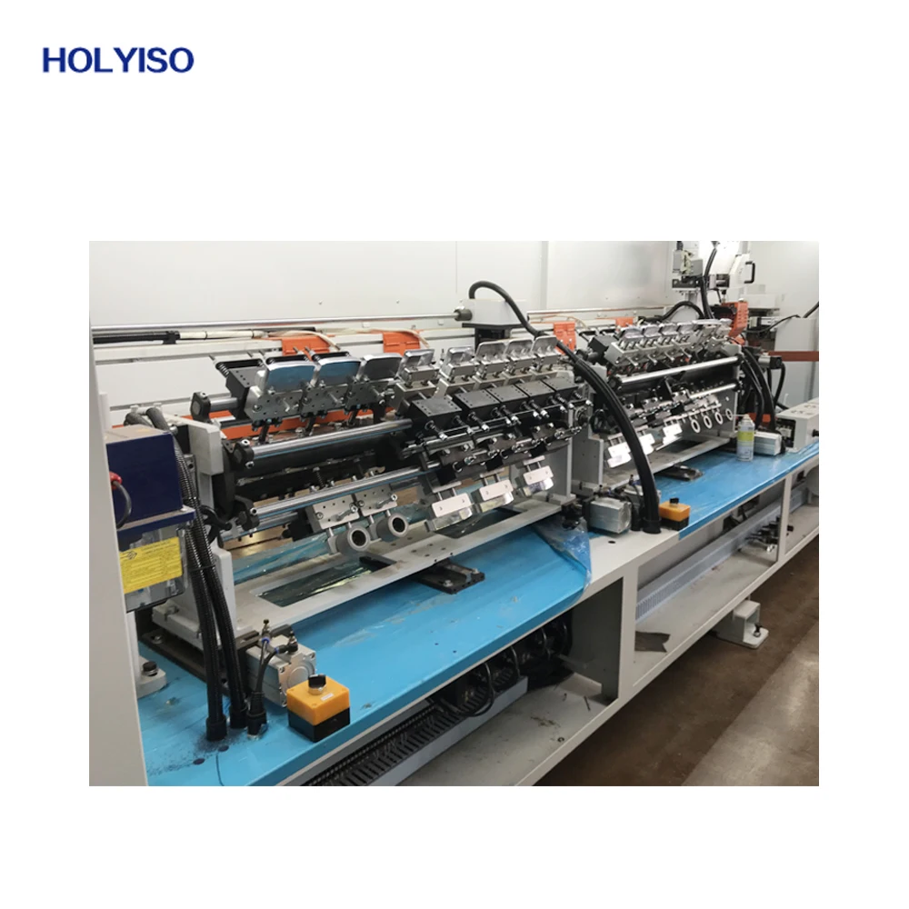 HOLYISO Automatic J Type X Type C Type 45 degree mdf pvc board soft-forming edge banding machine For furniture manufacturer